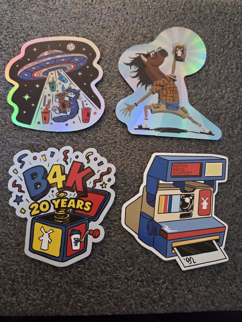 Dutch Bros 4 Pack Of Stickers In great condition